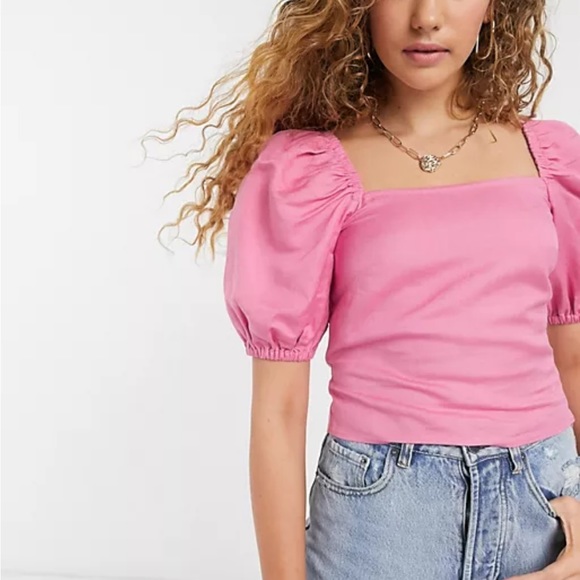 & other stories pink linen top - Picture 2 of 2
